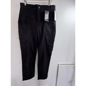Lee Ultra Lux Comfort Utility Pants Womens 6 Short Black Cargo Straight NWT